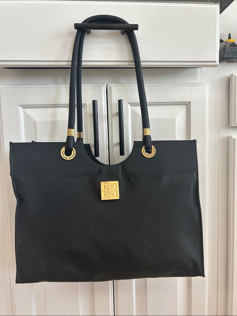 Givenchy  Parfume Black Tote with Gold Accents